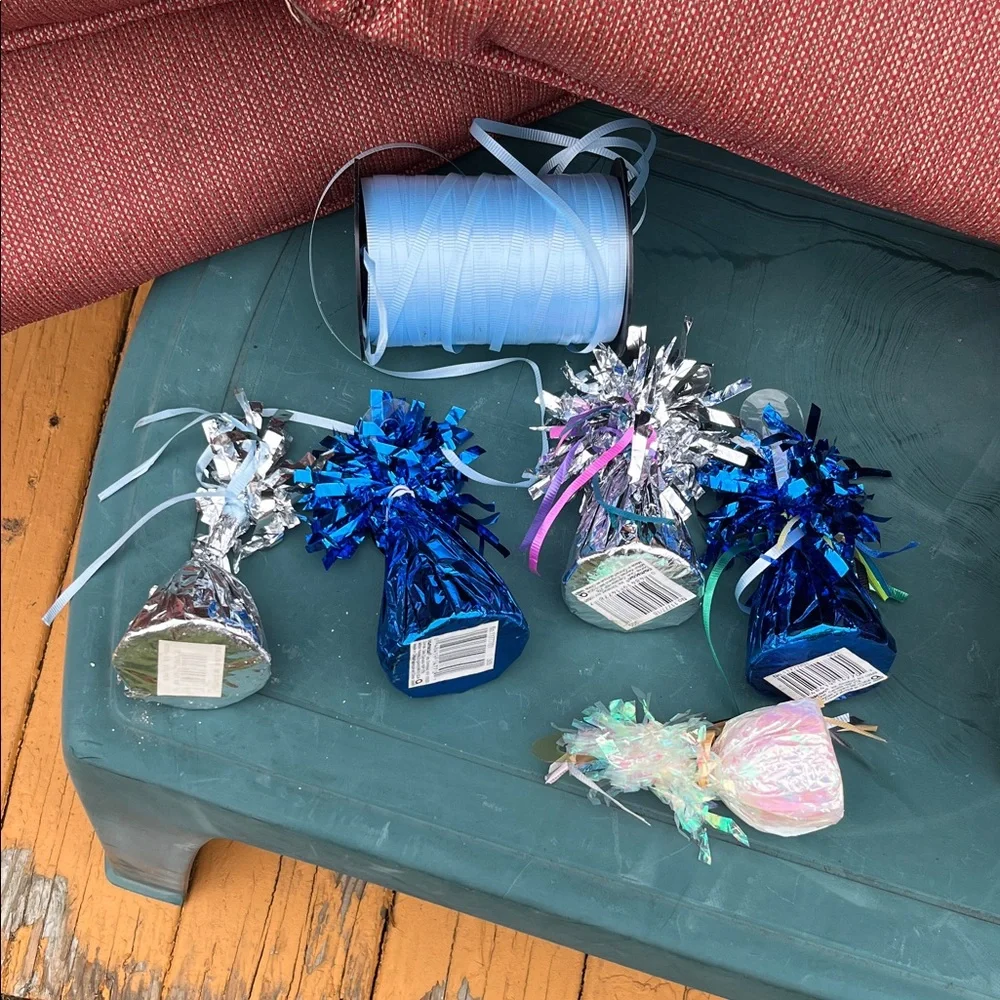 Festive Party Decoration Set with Blue and Silver Accents